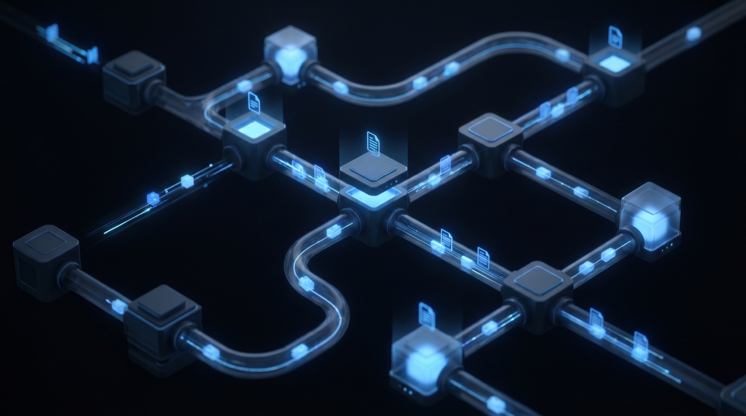 An AI-automated business: interconnected systems and workflows running on autopilot